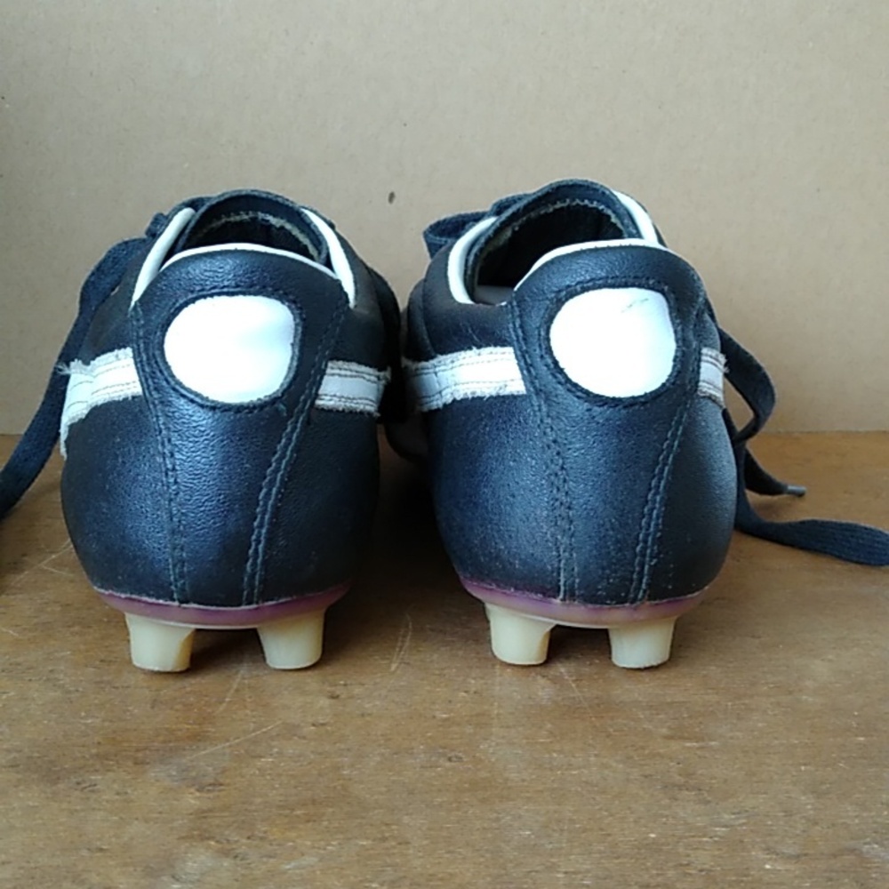 VTG Puma "Pioneer" Black Leather Soccer Cleats | US 7 - Picture 5 of 12